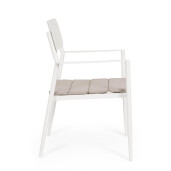 Set 4 scaune alb natur Nebula 55.5x58x85.5 cm