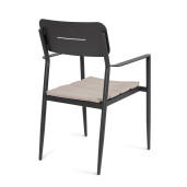 Set 4 scaune gri antracit bej Nebula 55.5x58x85.5 cm