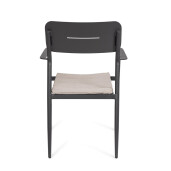 Set 4 scaune gri antracit bej Nebula 55.5x58x85.5 cm