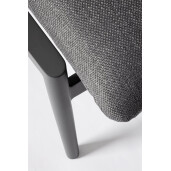 Set fotoliu taburet aluminiu textil gri antracit Ibisco 73.5x93.5x97 cm, 73x50x37.5 cm