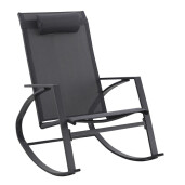 Fotoliu balansoar gri antracit Demid 60.5x107x95h