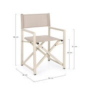 Set 2 scaune gradina taupe Taylor 56x48x86 cm