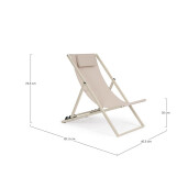Set 4 scaune gradina taupe Taylor 60.5x101.5x73.5 cm