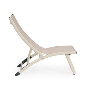 Set 2 fotolii recliner gradina taupe Taylor 53x166.5x90 cm