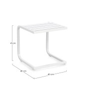 Set 2 masute gradina aluminiu alb Taylor 40x40x41 cm