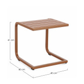 Set 2 masute gradina aluminiu maro pecan Taylor 40x40x41 cm