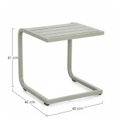 Set 2 masute gradina aluminiu verde breeze Taylor 40x40x41 cm