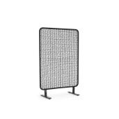 Paravan decorativ otel negru, gri charcoal Babilo 120x50x180h