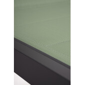 Sezlong gradina aluminiu gri antracit textilena verde Hilde 65x200x102 cm