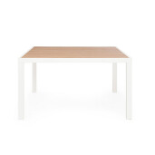 Masa aluminiu alb maro Hilija 136x136x75 cm