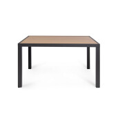 Masa aluminiu gri antracit maro Hilija 136x136x75 cm