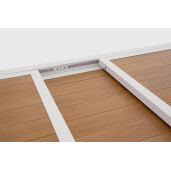 Masa extensibila aluminiu alb maro Hilija 140/210x77x75 cm