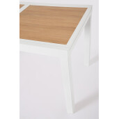 Masa extensibila aluminiu alb maro Hilija 140/210x77x75 cm