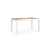 Masa extensibila aluminiu alb maro Hilija 140/210x77x75 cm
