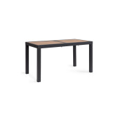 Masa extensibila aluminiu gri antracit maro Hilija 140/210x77x75 cm