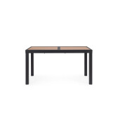 Masa extensibila aluminiu gri antracit maro Hilija 140/210x77x75 cm