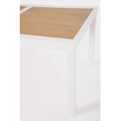 Masa extensibila aluminiu alb maro Hilija 160/240x90x75 cm