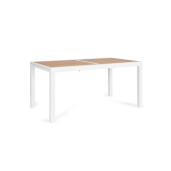 Masa extensibila aluminiu alb maro Hilija 160/240x90x75 cm