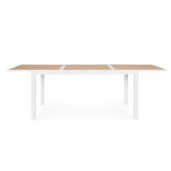 Masa extensibila aluminiu alb maro Hilija 160/240x90x75 cm