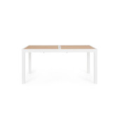 Masa extensibila aluminiu alb maro Hilija 160/240x90x75 cm