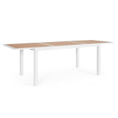 Masa extensibila aluminiu alb maro Hilija 160/240x90x75 cm