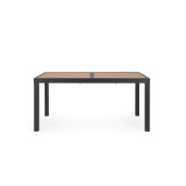Masa extensibila aluminiu gri antracit maro Hilija 160/240x90x75 cm