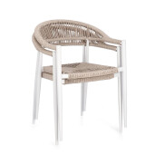 Set 4 scaune alb natur Jandia 56x60x78 cm