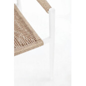 Set 4 scaune alb natur Jandia 56x60x78 cm