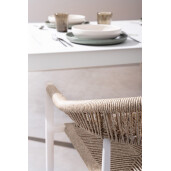 Set 4 scaune alb natur Jandia 56x60x78 cm