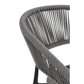 Set 4 scaune gri Algaida 62x64x76 cm