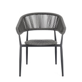 Set 4 scaune gri Algaida 62x64x76 cm