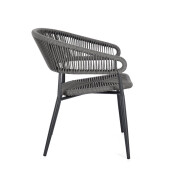 Set 4 scaune gri Algaida 62x64x76 cm
