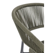Set 4 scaune gri antracit verde Algaida 62x64x76 cm