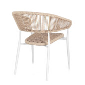 Set 4 scaune alb natur Algaida 62x64x76 cm