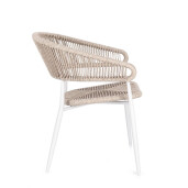 Set 4 scaune alb natur Algaida 62x64x76 cm