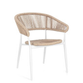 Set 4 scaune alb natur Algaida 62x64x76 cm
