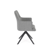 Set 2 fotolii rotative aluminiu gri charcoal textil gri Skagen 61x62x90h