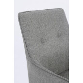 Set 2 fotolii rotative aluminiu gri charcoal textil gri Skagen 61x62x90h