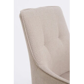 Set 2 fotolii rotative aluminiu alb charcoal textil bej Skagen 61x62x90h