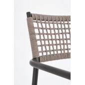 Set 4 scaune gri antracit bej Caleta 56x60x86 cm