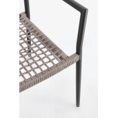 Set 4 scaune gri antracit bej Caleta 56x60x86 cm