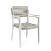 Set 4 scaune alb gri Caleta 56x60x86 cm