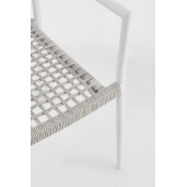 Set 4 scaune alb gri Caleta 56x60x86 cm