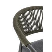 Set 4 scaune gri antracit verde Millor 57x61x78 cm