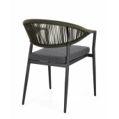 Set 4 scaune gri antracit verde Millor 57x61x78 cm