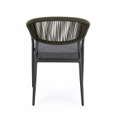 Set 4 scaune gri antracit verde Millor 57x61x78 cm