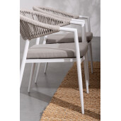 Set 4 scaune alb bej Millor 57x61x78 cm