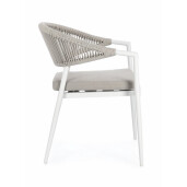 Set 4 scaune alb bej Millor 57x61x78 cm