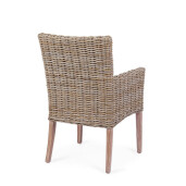 Scaun lemn mahon kubu Manoel 50x57x92h