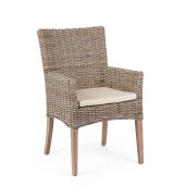 Scaun lemn mahon kubu Manoel 50x57x92h